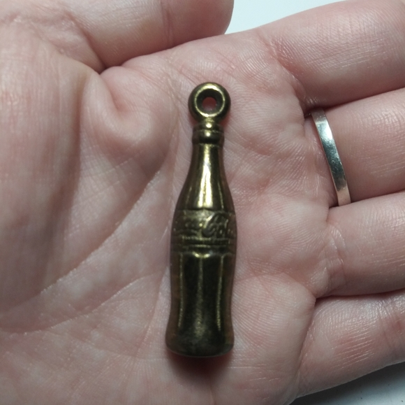 Tiny, Rare, Vintage Collectible Coca Cola Pendant/Charm - Brass - Picture 1 of 4